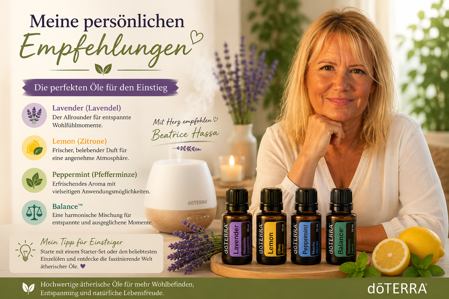 Beatrice Hassa empfiehlt doTERRA Lavendelöl